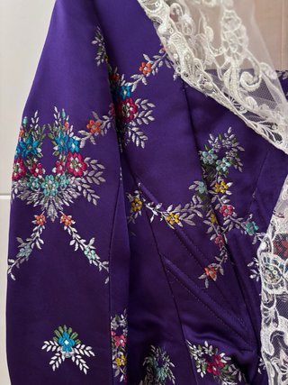 Traje Alicantina Niña Morado