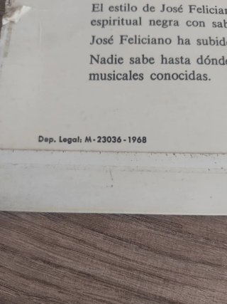 Disco Vinilo 1968 José Feliciano
