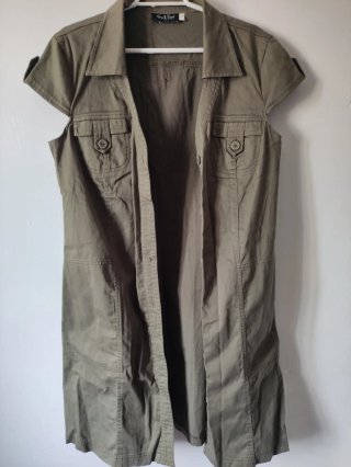 Chaleco largo verde Karry & Wessel Talla 42