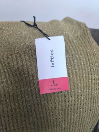 Pantalón dorado Lefties talla L