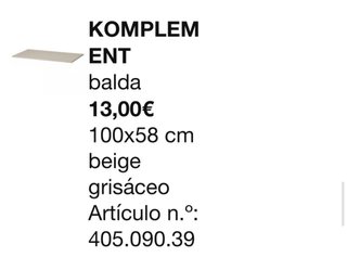 Armario PAX IKEA Beige-Gris 100x58x201