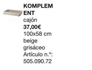 Armario PAX IKEA Beige-Gris 100x58x201