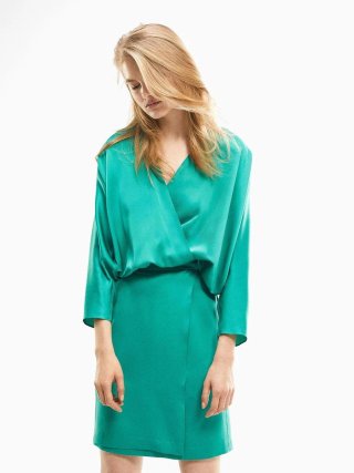 Vestido Massimo Dutti 100% Seda Morera Talla XS