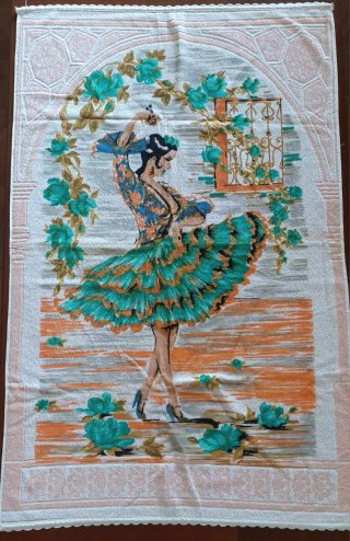 Coppia Teli Bagno Vintage Spugna Anni '70/'80