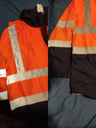 Chaqueta 2XL Impermeable Velilla Naranja/Negra