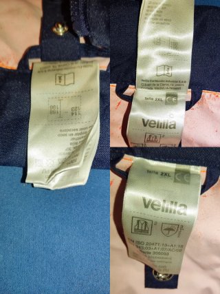 Chaqueta 2XL Impermeable Velilla Naranja/Negra