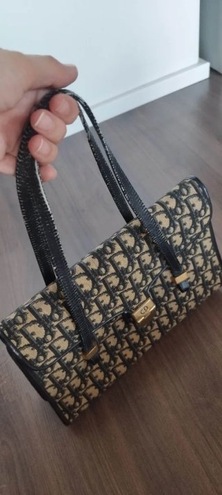 Bolso Christian Dior Vintage Beige y Negro