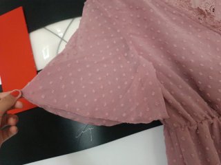 Vestido rosa elegante talla única