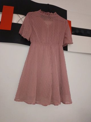 Vestido rosa elegante talla única