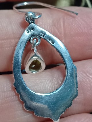 Pendientes Plata Ley peridoto