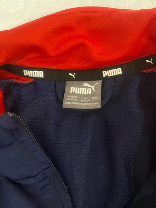 Completo sportivo Puma blu e rosso per bambini