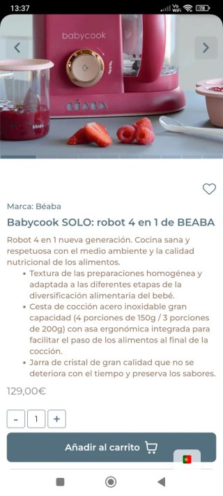 Babycook robot 4 en 1 de BEABA