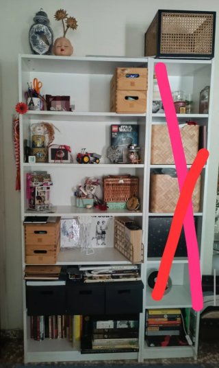 Librería Billy Blanca Ikea.Estantería estrecha: NO