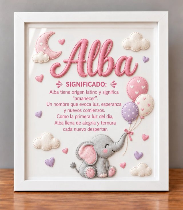 Marco personalizado nombre bebé