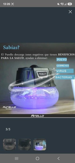 Humidificador y Limpiador de Aire Purelld