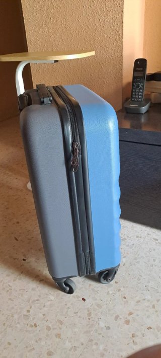 Maleta de mano Totto azul/gris