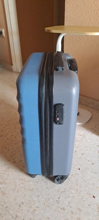 Maleta de mano Totto azul/gris