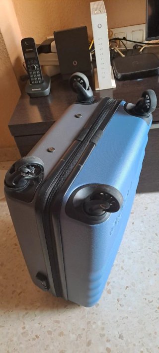 Maleta de mano Totto azul/gris