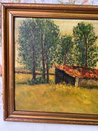 Óleo sobre tabla Paisaje 48 x 41 cm