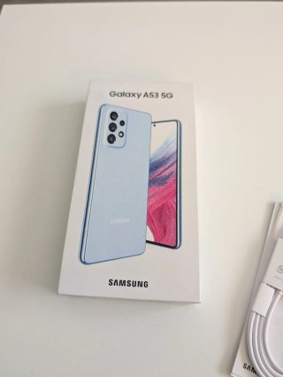 Samsung Galaxy A53 5G Azul con caja y cable