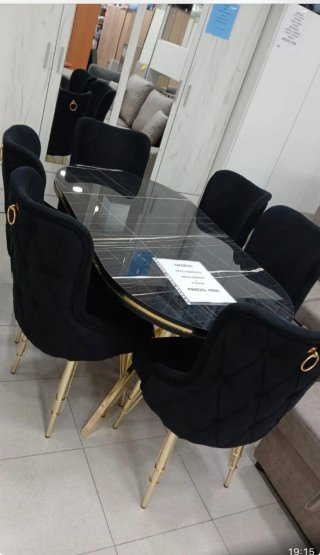 Mesa Turca Ovalada con 6 Sillas