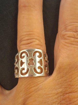 Anillo Tous Plata Diseño Calado. Talla Tous 11,5