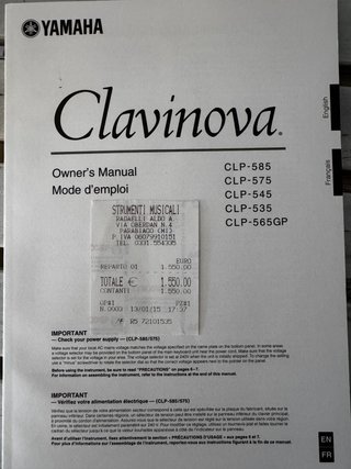 Piano Yamaha Clavinova CLP-535 Blanco
