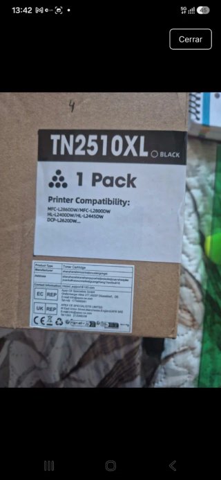 Toner Brother TN2510XL Nero
