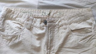 Pantalone uomo cotone leggero beige