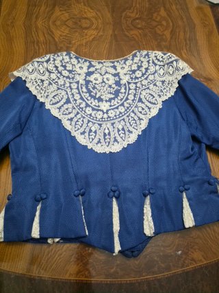 Corpiño Fallera Azul y Blanco