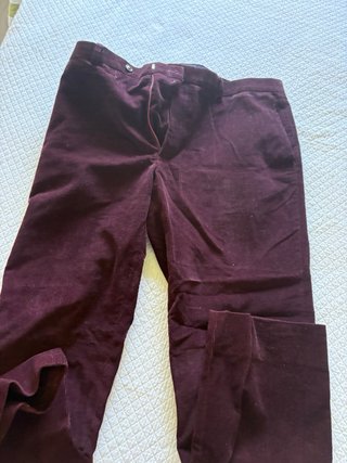 Pantalón pana granate Carolina Herrera