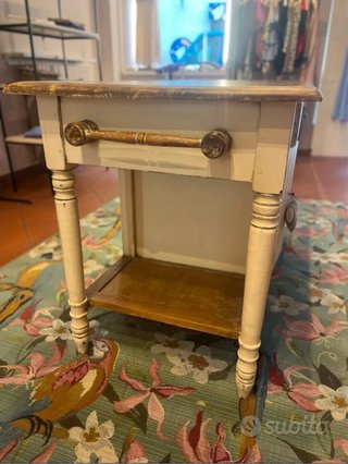 Tavolo da lavoro arte povera noce