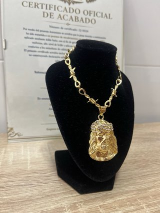 Collar Dorado Jesús 18K Baño Oro