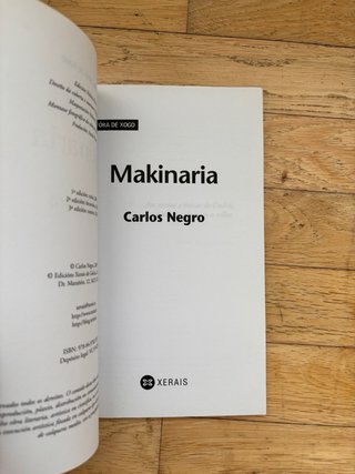 Makinaria – Carlos Negro (Edicións Xerais)
