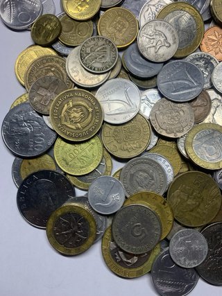 Lotto 180 monete vintage miste Come da foto
