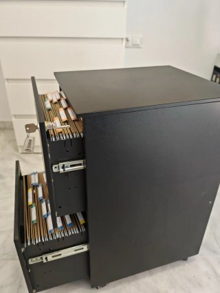 Cajonera Archivador Metálica Negra