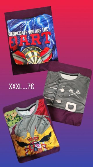 Camiseta XXL 7€ Diseño para dardos y personalizada