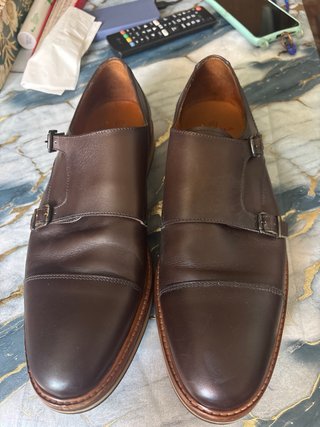 Zapatos Massimo Dutti Marrones Doble Hebilla