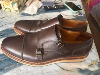 Zapatos Massimo Dutti Marrones Doble Hebilla