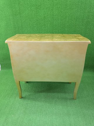 Cómoda CHAMPA GNE de madera dorada con 3 cajon