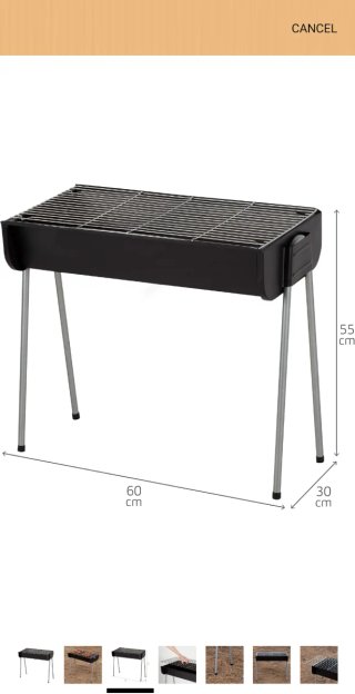 Barbacoa de carbon de acero