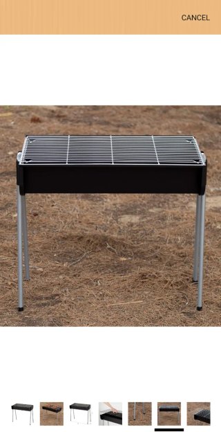 Barbacoa de carbon de acero