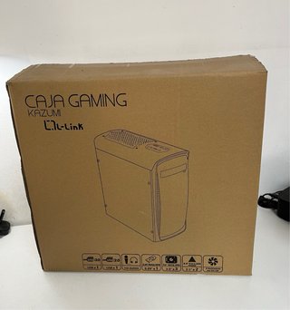 Caja Gaming Negra con 4 ventiladores LED Rojos