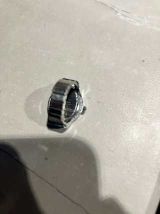 Anillo Reloj IK Quartz Plata y Blanco