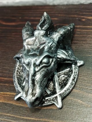 Scultura Baphomet Pentagramma Bavar Gotico