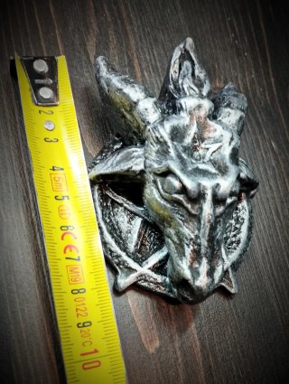 Scultura Baphomet Pentagramma Bavar Gotico