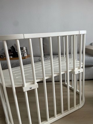 Cuna colecho blanca madera