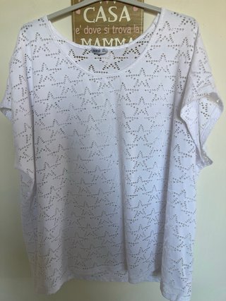 Blusa bianca donna taglia 52/54