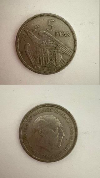 Moneda 5 Pesetas Franco 1957