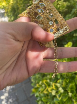 Gargantilla India Dorada con Espejos